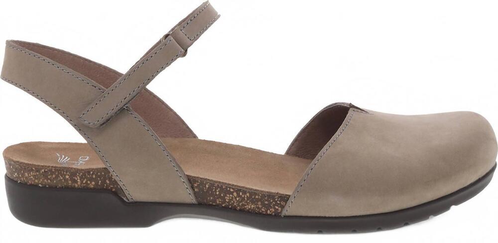 NEW DANSKO women's rowan closed toe sandal in taupe milled nubuck
